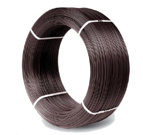 DRUT OCYNKOWANY POKRYTY  PCV. 3.0*3.8MM BRĄZOWY