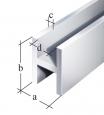 PROFIL H ALUMINIOWY ANODOWY 1000X9,1X12X1,3,S.6,5