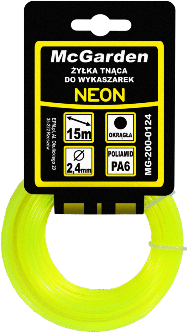 ŻYŁKA DO WYKASZARKI OKRĄGŁA NEON 3,0MM 15M