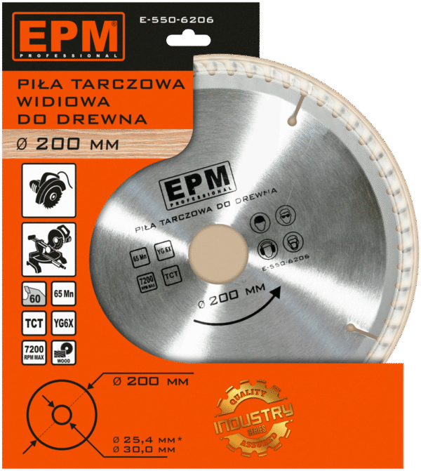 PIŁA SPIEKOWA 200MM 60 ZĘBÓW