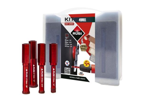 ZESTAW WIERTEŁ DRYGRES 4DRILL FI 6MM, 8MM, 10MM, 12MM