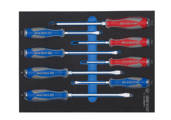 KOMPLET WKRĘTAKÓW ŚLUSARSKICH WKŁAD PIANKA EVA DO WÓZKA 8CZ.