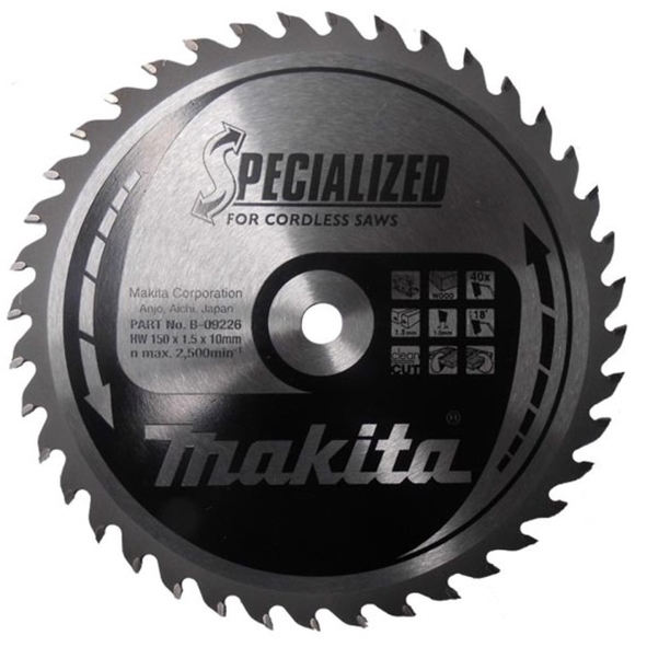 PIŁA SPIEKOWA DO DREWNA 150*10 40Z DO PILAREK AKUMULATOR.