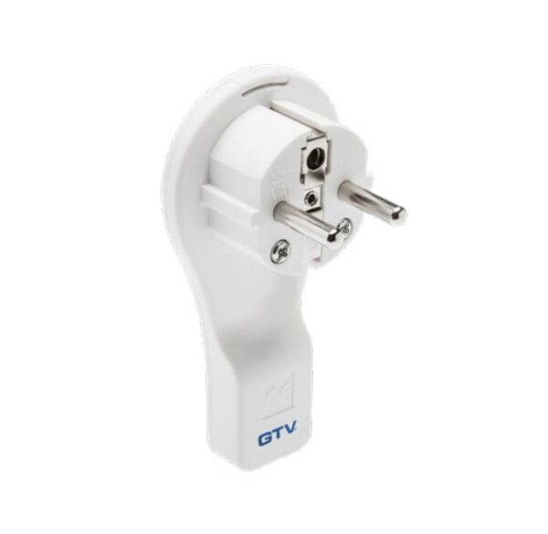 WTYCZKA PŁASKA KĄTOWA BIAŁA 16A 250V