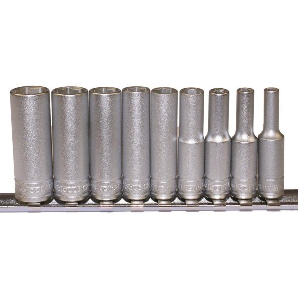 ZESTAW NASADEK DŁUGICH 1/4'' M1407, 9EL.+LISTWA