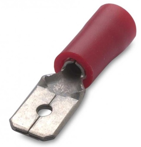 KOŃCÓWKA WSUWANA IZO.CZER.1.5-6.3/0.8(25SZT)Z: 0.25-1.5MM2