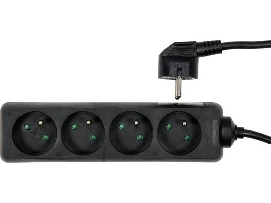 PRZEDŁUŻACZ 4G Z/U 5M CZARNY