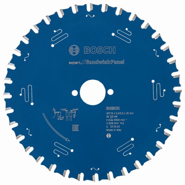 TARCZA PILARSKA EXPERT FOR SANDWICH PANEL 210*30MM 2*36T