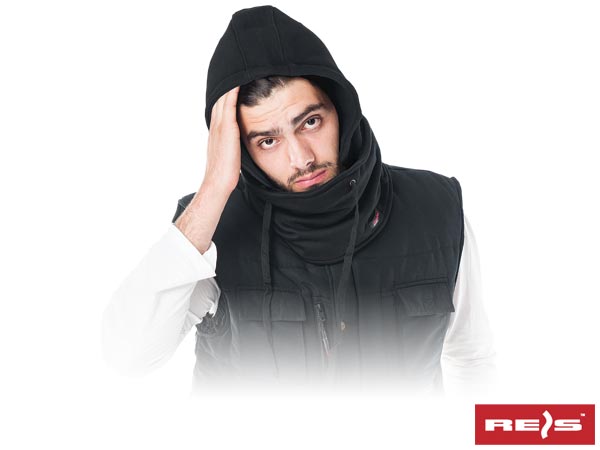 KAPTUR OCHRONNY Z KOŁNIERZEM CZARNY