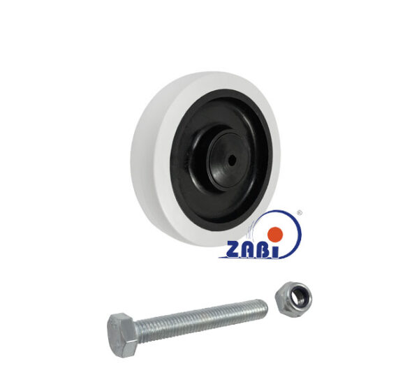 KOŁO MEBLOWE TWORZYWO+GUMA 125MM M125TŁ