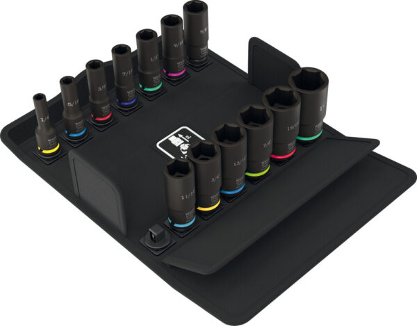 ZESTAW NASADEK UDAROWYCH 3/8 DŁUGIE, 13 CZ.